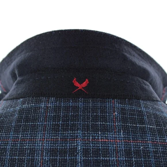 Cardinal of Canada NWT Wool Blend Sport Coat Size 42R US In Blue w/ Coral Plaid